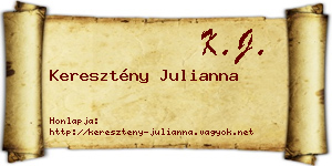 Keresztény Julianna névjegykártya